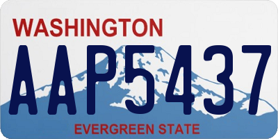 WA license plate AAP5437
