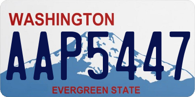 WA license plate AAP5447