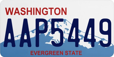 WA license plate AAP5449