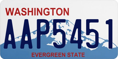 WA license plate AAP5451