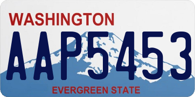 WA license plate AAP5453