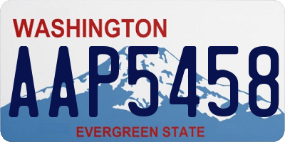 WA license plate AAP5458