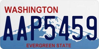 WA license plate AAP5459