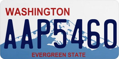 WA license plate AAP5460