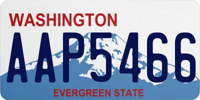 WA license plate AAP5466