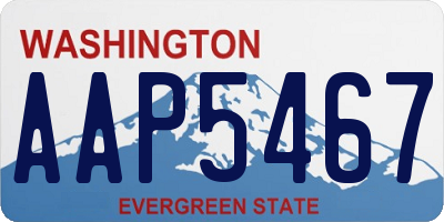 WA license plate AAP5467