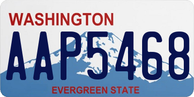 WA license plate AAP5468