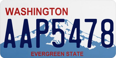 WA license plate AAP5478