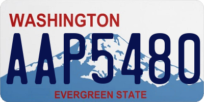 WA license plate AAP5480