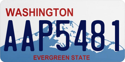 WA license plate AAP5481