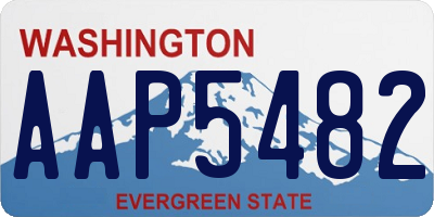 WA license plate AAP5482