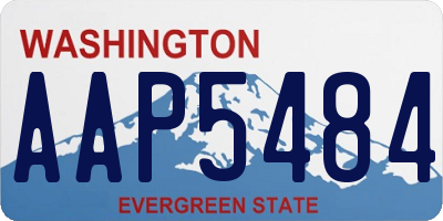 WA license plate AAP5484