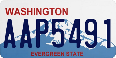 WA license plate AAP5491