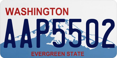 WA license plate AAP5502