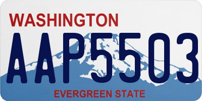 WA license plate AAP5503