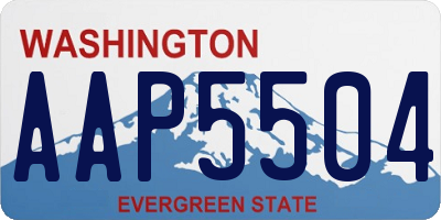 WA license plate AAP5504
