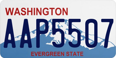 WA license plate AAP5507