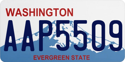 WA license plate AAP5509