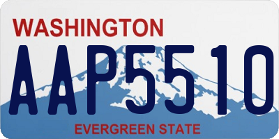 WA license plate AAP5510