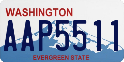 WA license plate AAP5511