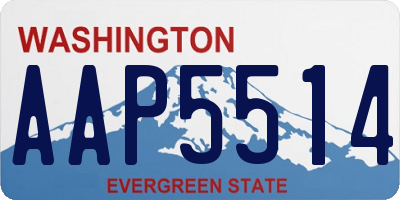 WA license plate AAP5514