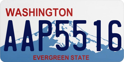WA license plate AAP5516