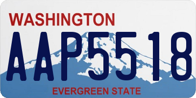 WA license plate AAP5518