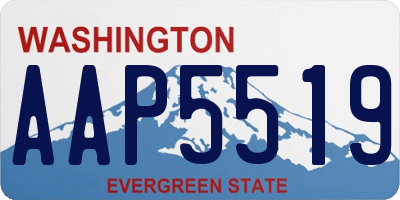 WA license plate AAP5519