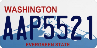 WA license plate AAP5521