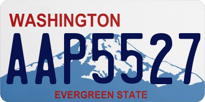 WA license plate AAP5527