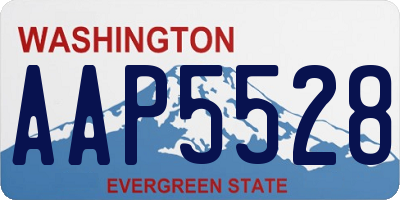WA license plate AAP5528