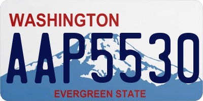 WA license plate AAP5530