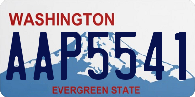WA license plate AAP5541