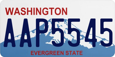WA license plate AAP5545