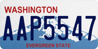WA license plate AAP5547