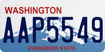 WA license plate AAP5549