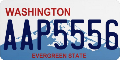 WA license plate AAP5556