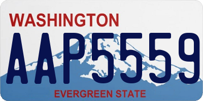 WA license plate AAP5559