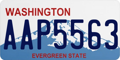 WA license plate AAP5563