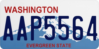 WA license plate AAP5564