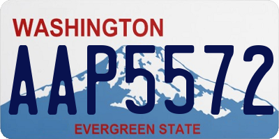 WA license plate AAP5572