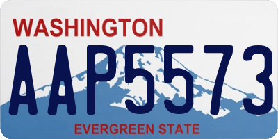 WA license plate AAP5573