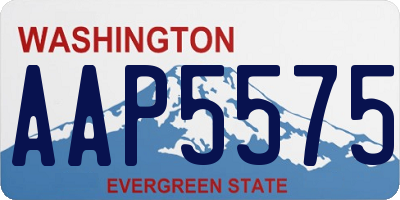 WA license plate AAP5575