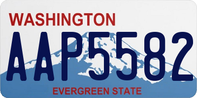WA license plate AAP5582