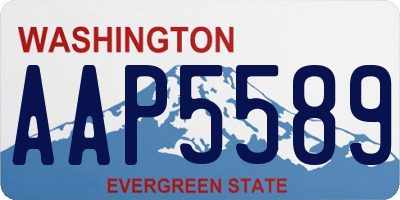 WA license plate AAP5589