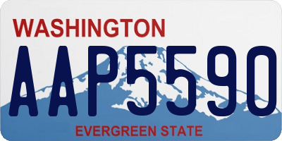 WA license plate AAP5590