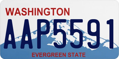 WA license plate AAP5591
