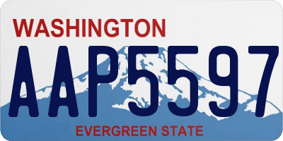 WA license plate AAP5597