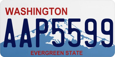 WA license plate AAP5599
