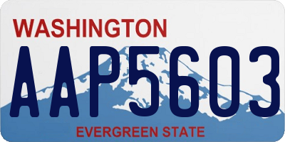 WA license plate AAP5603